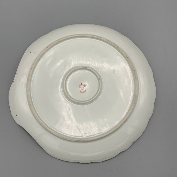 Vtg Violet China Snack Lunch Scallop Edge Plate Footed Cup 1930 Grannycore Japan - Picture 3 of 10